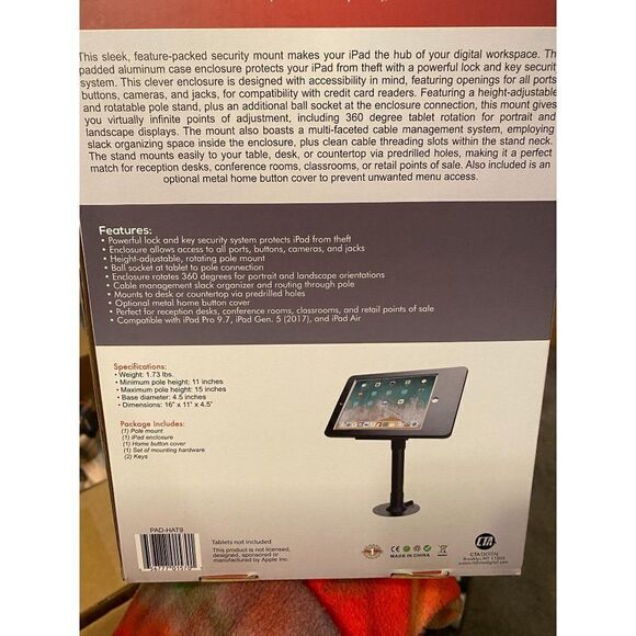 CTA Digital PAD-HAT9 Height-Adjustable Tabletop Se - Picture 7 of 7